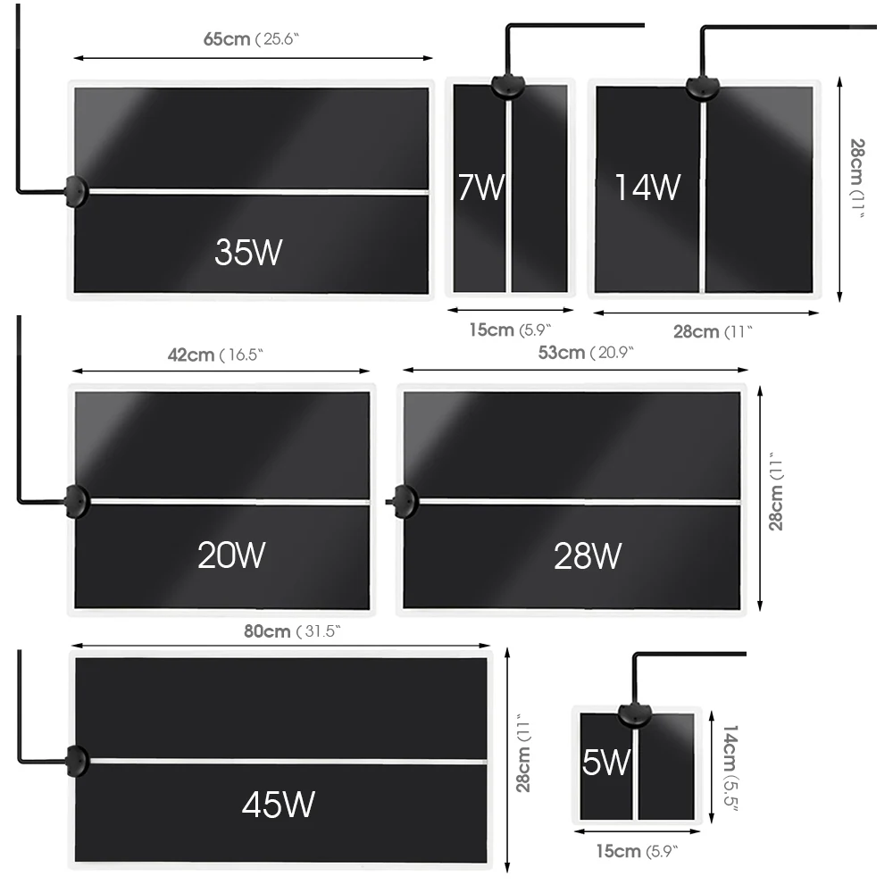 5-45W Reptile Heating Mat with Automatic Timer Garden Plants Teperature Control Adjustable 110-220V Heater Pad Warmer Waterproof