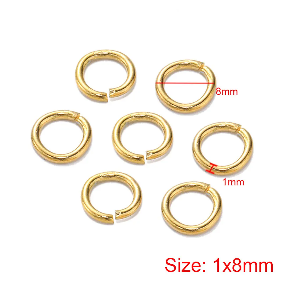 100 Stücke Edelstahl 3/4/5/6/8 MM Gold Farbe Biegeringe Split Ringe für DIY Schmuck Machen Halskette Ringe Zubehör – Detail 4