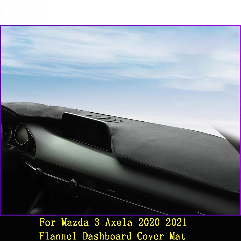 

Flannel Dashmat Suede Dashboard Cover Pad Dashmat Carpet Car Styling For Mazda3 Mazda 3 Axela BP 2019 2020 2021 2022 Accessories