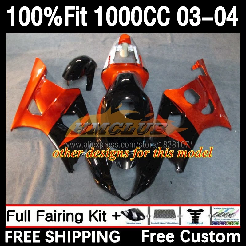 OEM 페어링 사출 바디, 스즈키 GSXR-1000 GSXR1000 2003 2004 74No.106 1000CC GSX-R1000 K3 GSXR 1000 CC 03 04, 메탈릭 레드