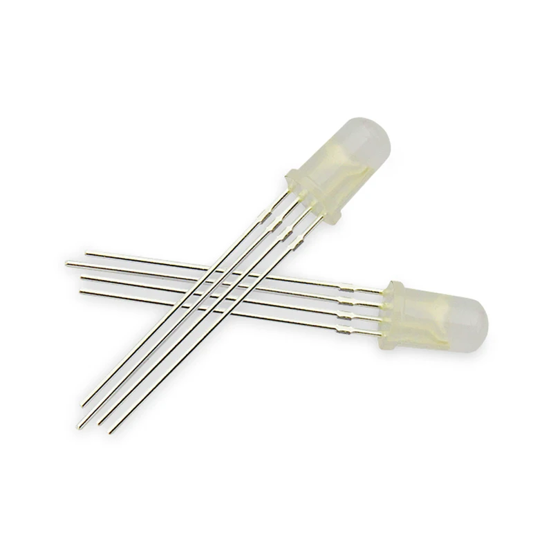 10 шт. всего четыре гнездовых светодиодных лампы 5 мм, светодиодные управляемые цветные яркие красные, зеленые и синие полноцветные