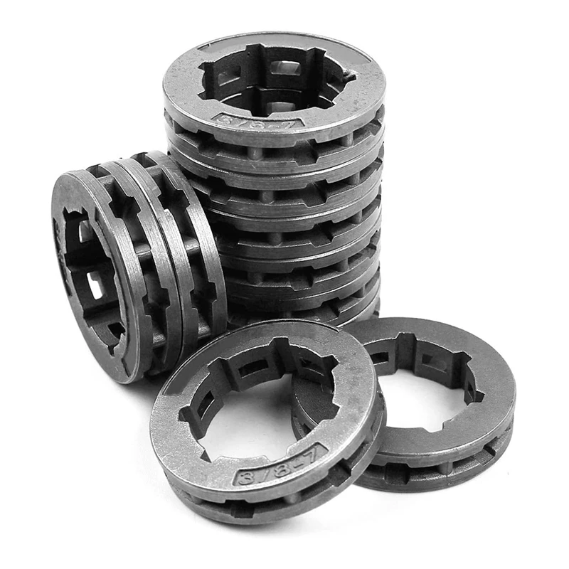 10Pcs Chain Drive Rim Sprocket 3/8 Inch 7T 22Mm Chainsaw Parts For HUSQVARNA 266 268 272 280 285 288 355 362 372XP 380 385XP chainsaw replace parts