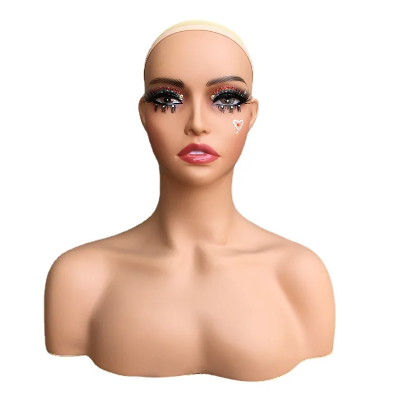 1-piece-new-makeup-pvc-female-mannequin-head-with-bust-display-for-wigs-hat-scarf-and-mask