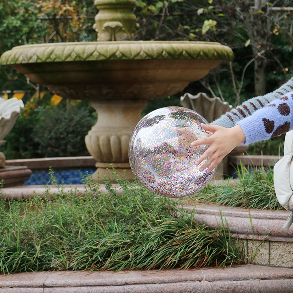 Beach Ball Balls Pool Glitter Inflatable Party Sequin Swimming Kids Water Favors Bulk Toys Confetti Christmas Floating Games