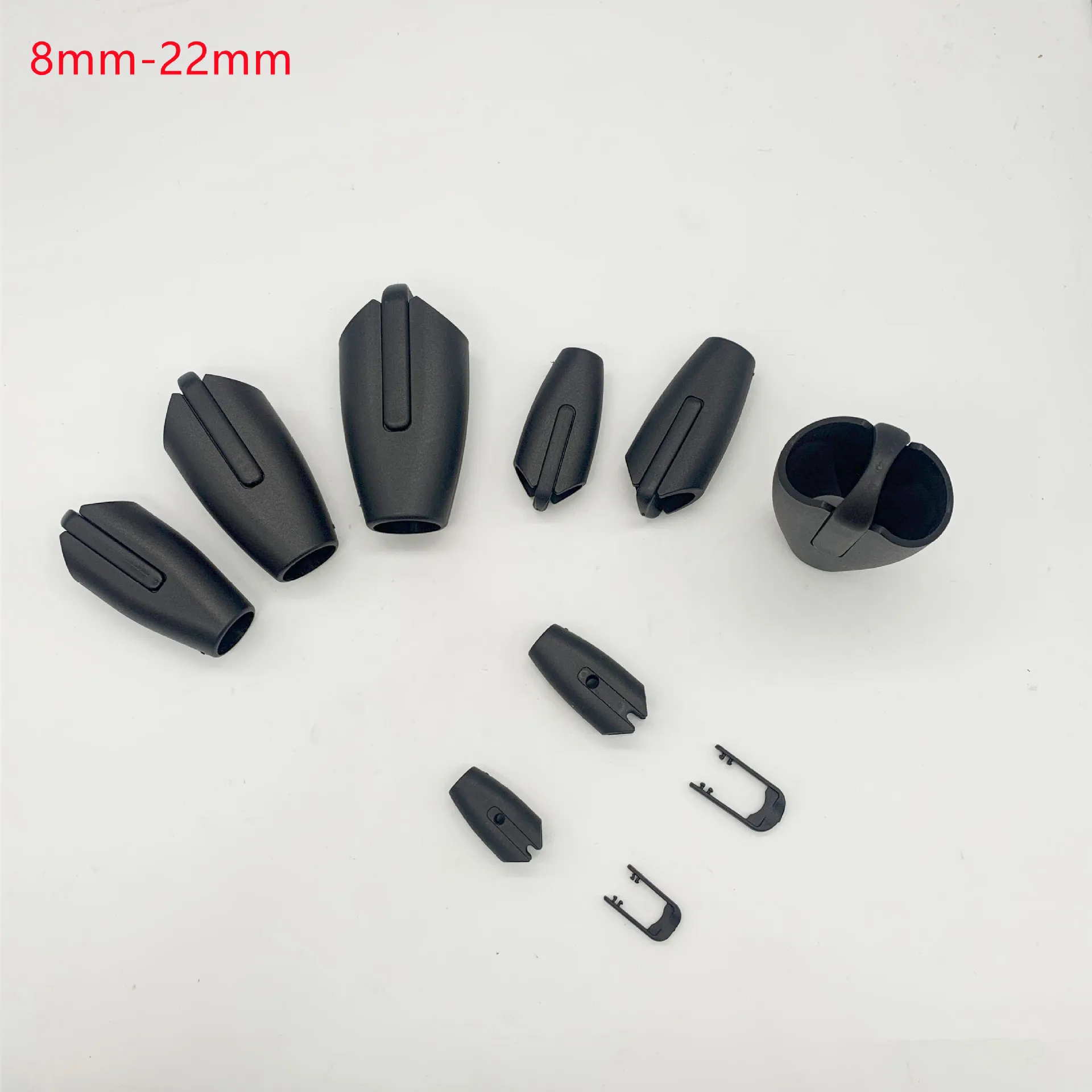 블랙 POM 버클 플라스틱 로프 클램프, 직경 8mm, 10mm, 12mm, 14mm, 16mm, 18mm, 20mm, 22mm