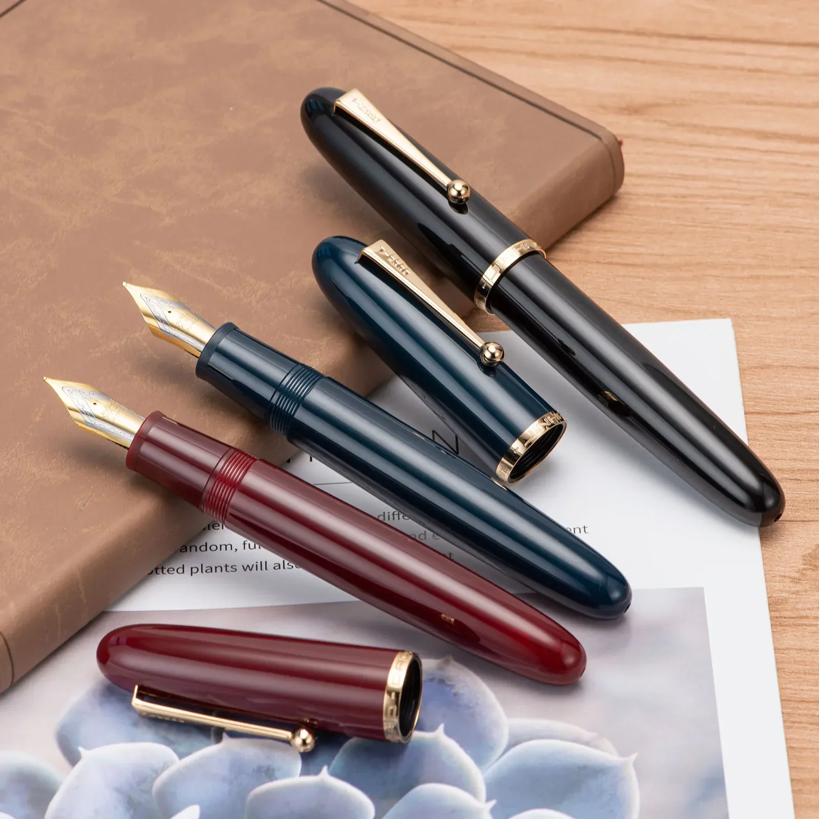 Jinhao 9019 Dadao Fountain Pen #8 Extra Fine / Fine / Medium Nib, Big Size Resin Writing Pen with Large Converter