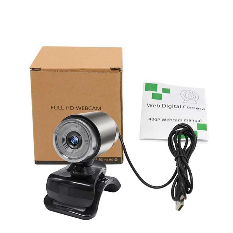 

Microphone Camera Plug-and-play Driver-free Computer Webcam Usb 300k Webcamera Camera Hd Webcamera With Built-in Sound-absorbing