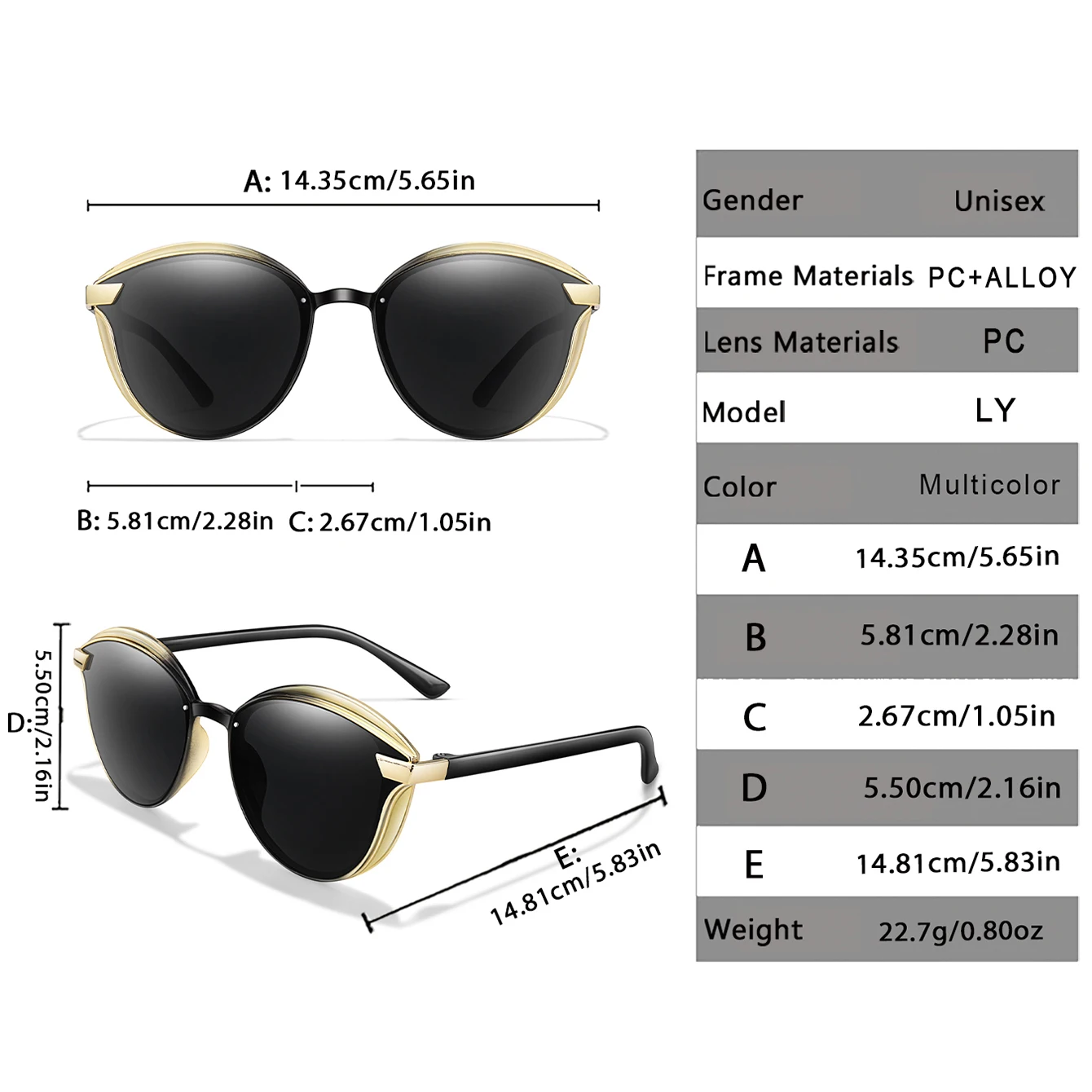 Cycling Sunglasses Plastic Light Classic Oval Eyewear for Women and Men