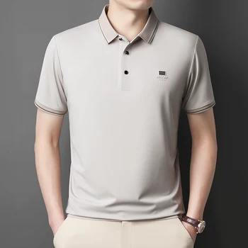 Camicia POLO da lavoro casual semplice, versatile, delicata sulla pelle e morbida per persone di mezza età e anziane, comfort e ampio