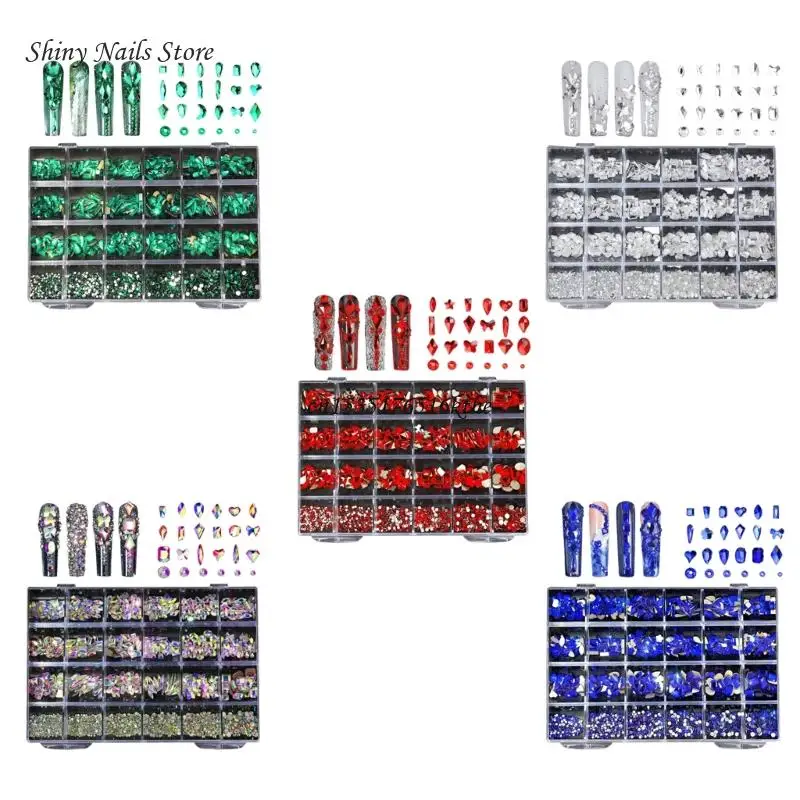 

Rhinestones Nails Art Decorations Flat AB Rhinestones DIY Crafts Gemstones for