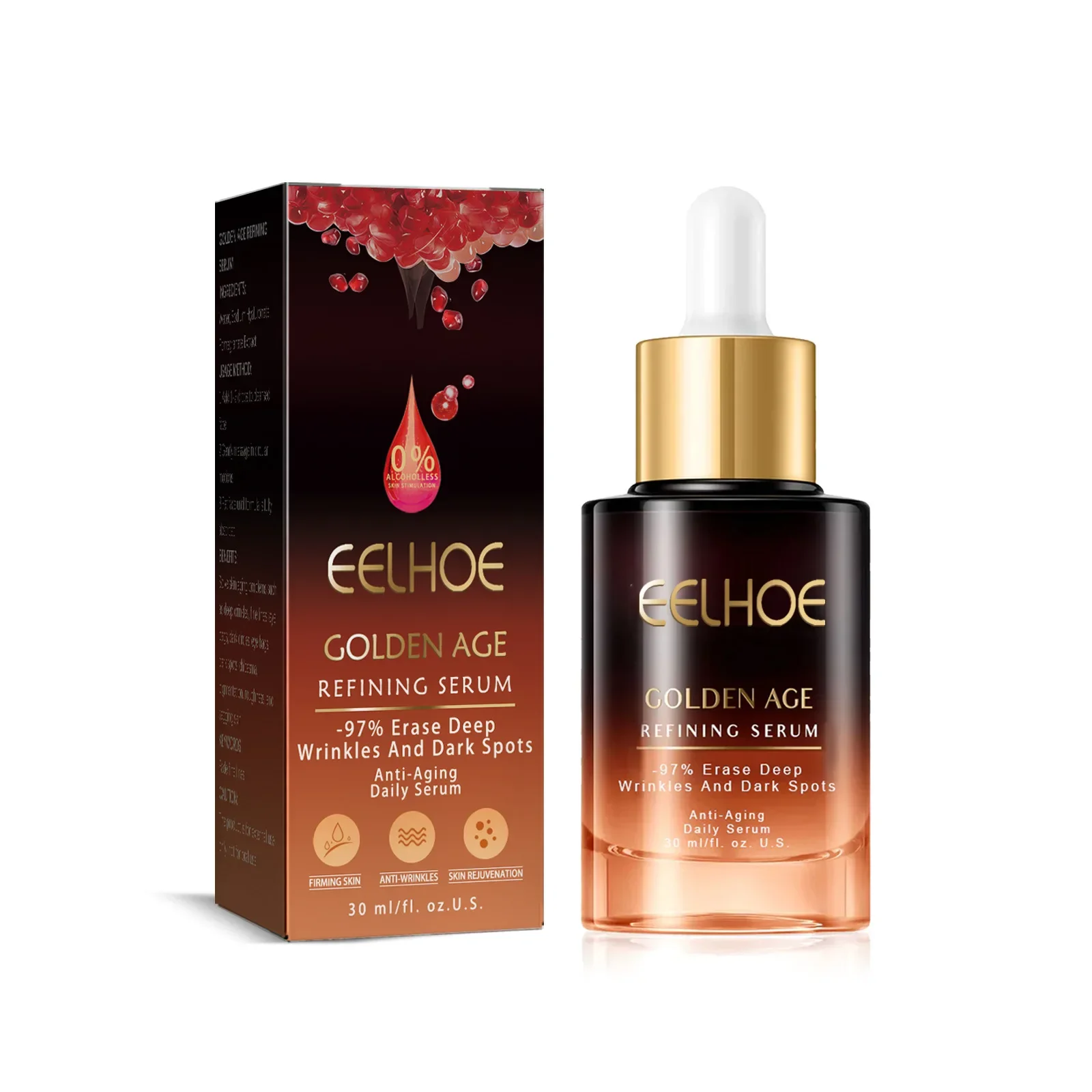 EELHOE Anti-Wrinkle Facial Serum Firming Face Lift Anti Aging Fade Fine Line Moisturizing Skin Nourish Pore Shrinking Serum 30ml 2