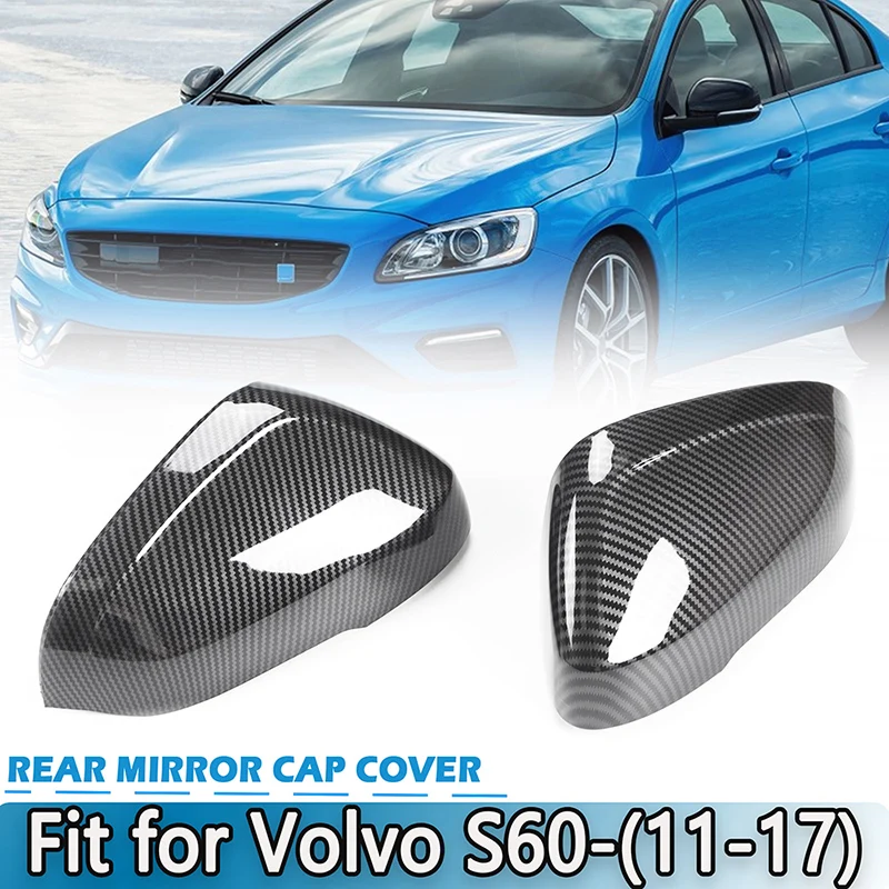 

Rhyming 31402636 31402628 Side Rearview Mirror Cover Wing Mirrors Caps Fit for Volvo S60 S80 V60 2011-2017 T5 T6 Car Accessories