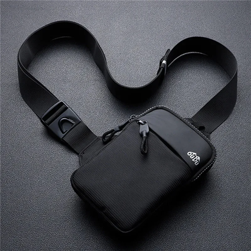 

Casual Men Shoulder Chest Bag Nylon Waterproof Outdoor Sport Running Cycling Belt Bag Large Capacity Travel Phone Pouch Bag