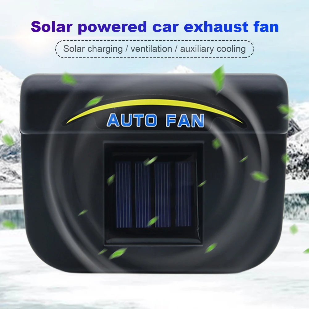 Car Fan Solar Powered Fan Solar Car Air Cooler Automatic Auto Air Vent Exhaust Fan Truck Circulator Mini Auto Fan for Truck Vehicle