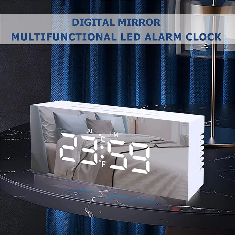 LED Digital Smart Alarm Clock Watch Table Electronic Desktop Clocks USB Wake Up Clock Bedroom