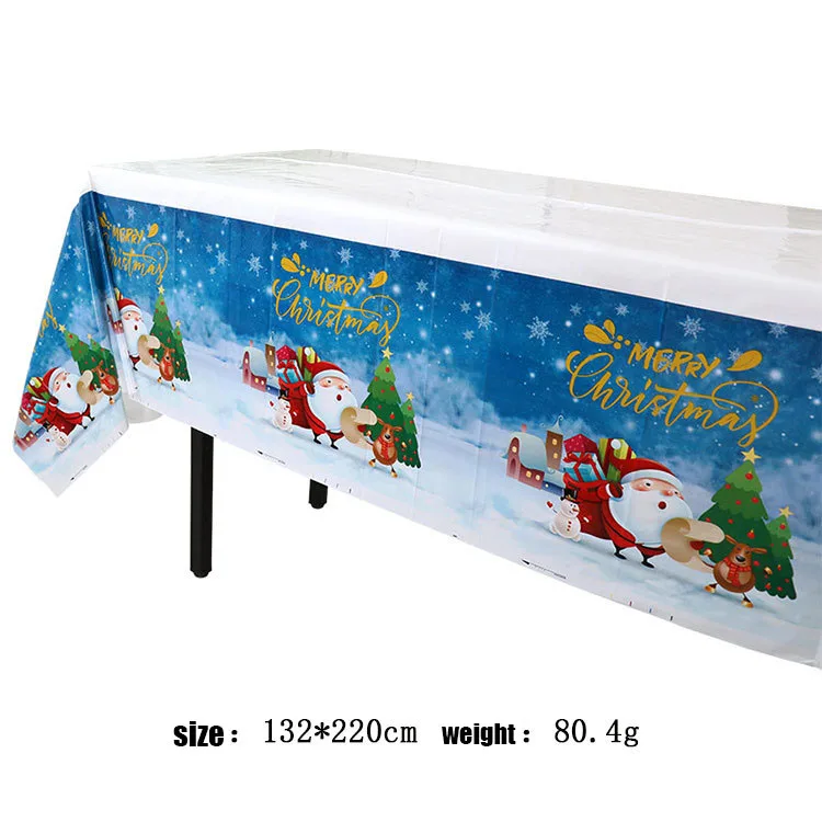 2 Pcs Mantel Papel Cumpleaños, 132*220cm Mantel de Navidad, Mantel