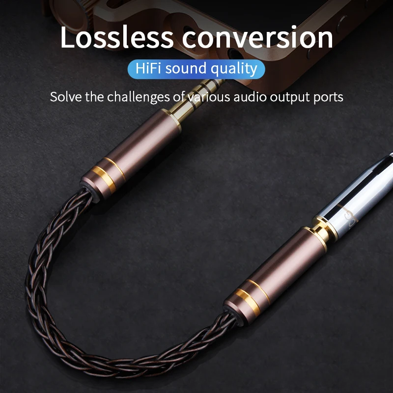 변환 케이블 밸런스 2.5/3.5/4.4mm 남성-2.5/3.5/4.4mm 여성 HiFi 연결 케이블 어댑터 용 무손실 전송