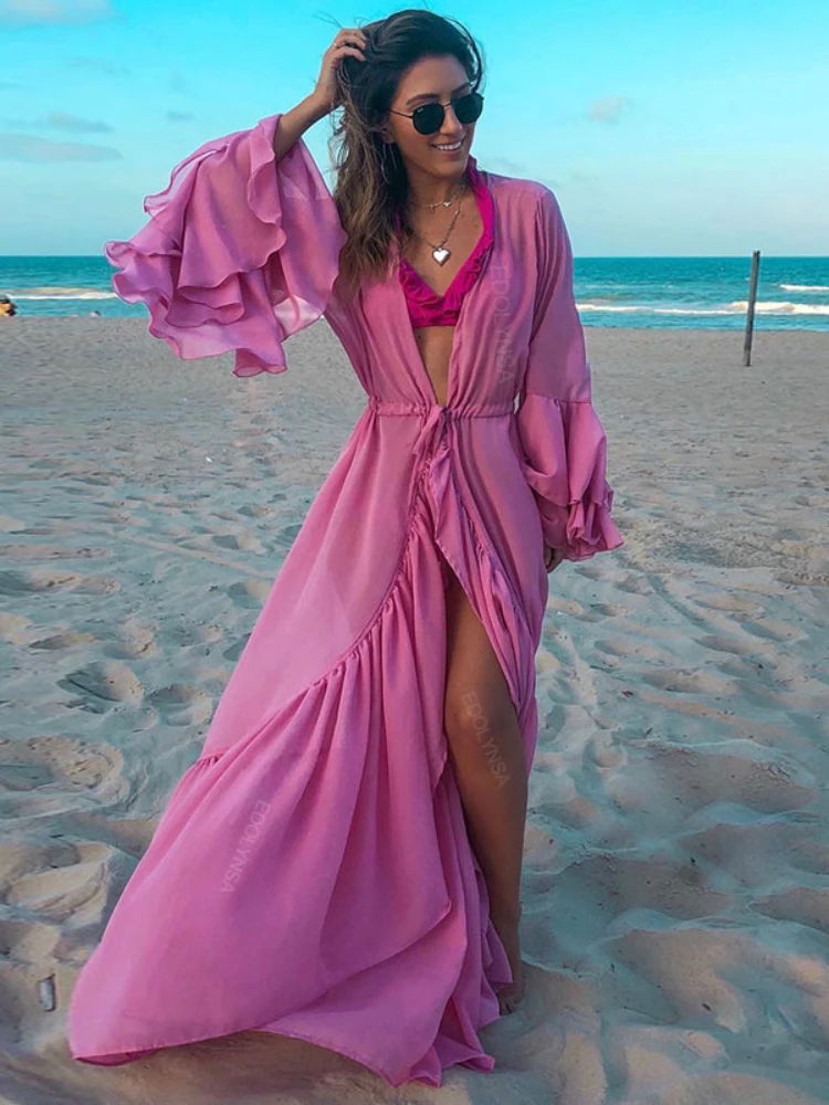 Sexy Bikini Cover-ups Long White Tunic 