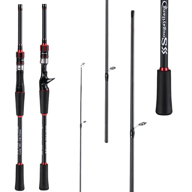 Sougayilang 4 Sections Lure Fishing Rod 1.8M 1.98M 2.1M Carbon