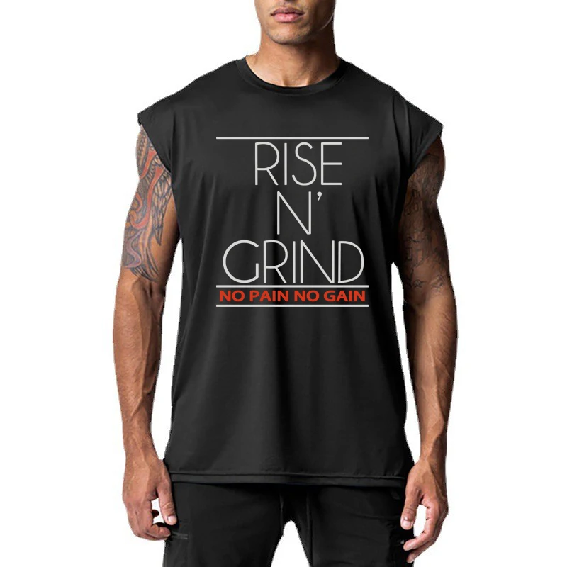

Muscle Guys Loose Sports Tank Top Men Summer Gym Clothing Mesh Quick Dry Bodybuilding Fitness Sleeveless Shirt Workout Vest