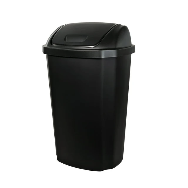 gal Plastic Kitchen Swing Top Trash Can, Black Papelera automatica con  sensor Outdoor trash can Mini cubo basura Cesto de basura - AliExpress