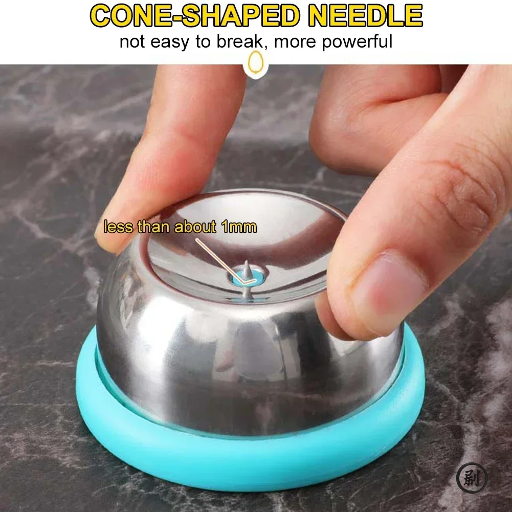 Egg Piercer Stainless Steel Needle Egg Hole Puncher Eggs Poacher Endurance Hole Seperater Bakery Kitchen Tool for Raw Eggs Image 2