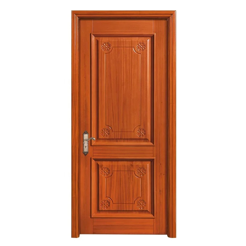 China Manufacture High Quality Modern Wood Door Designs Solid Wood Entrance Door 4