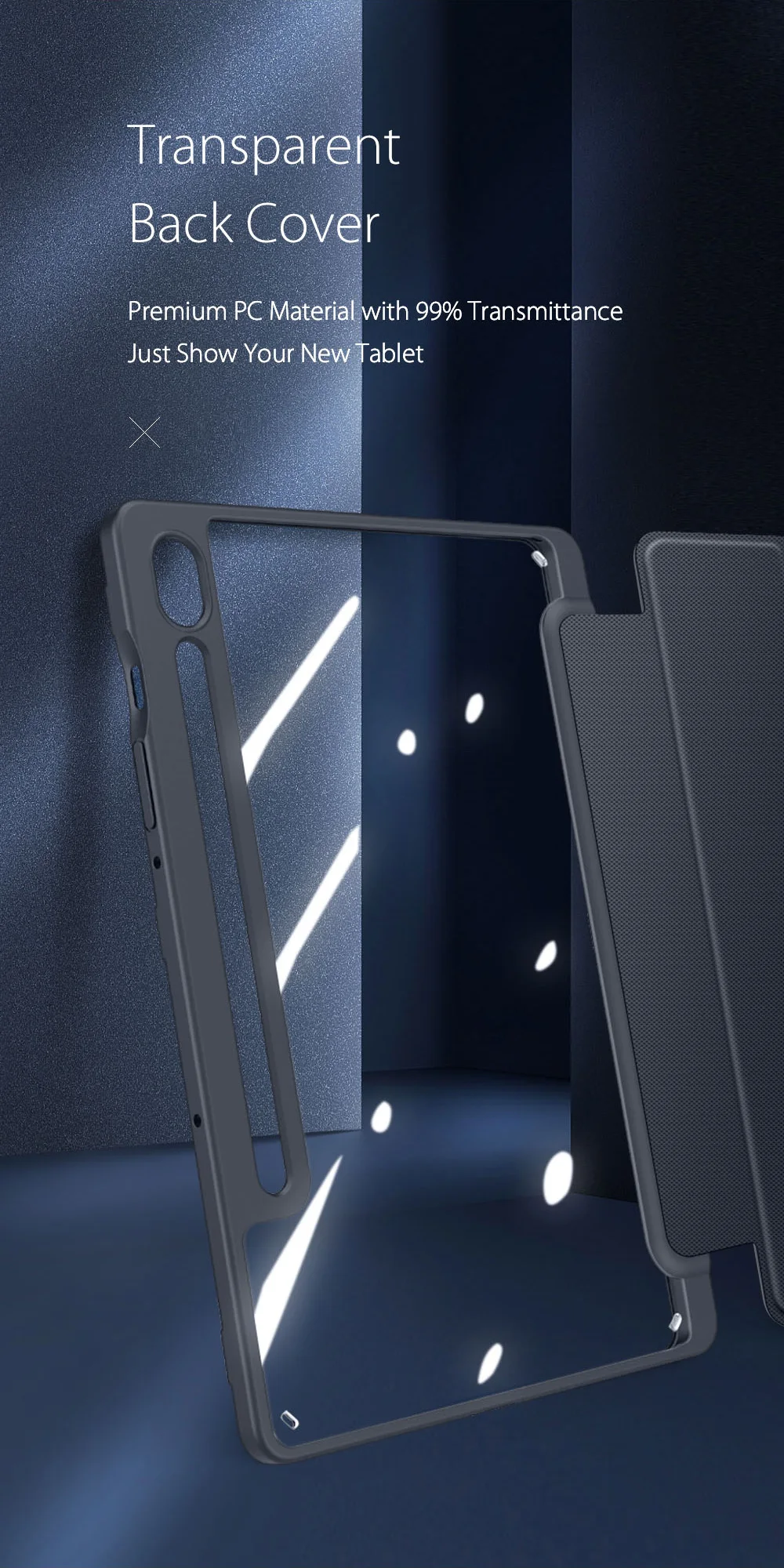 Pen Groove, Capa para Samsung Galaxy TAB S9 FE Plus, Acrílico e TPU