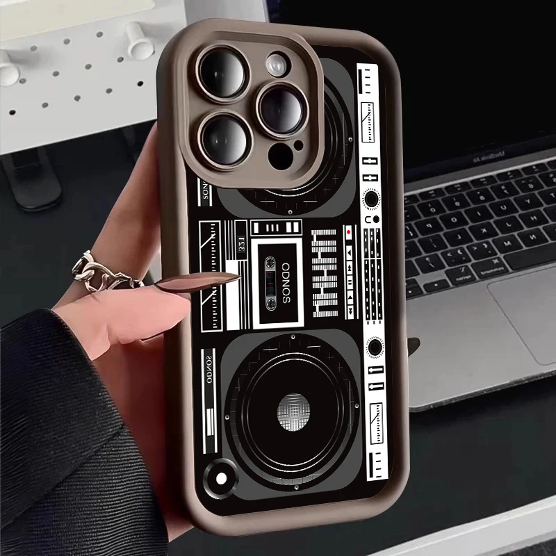 Vintage Cassette Tape Pattern Soft Phone Case Cover