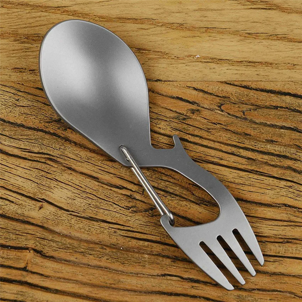 BAAU 5X 3 in 1 Picnic Titanium Spoon Tableware Titanium Fork Ultralight Pure or Stainless Steel Spork