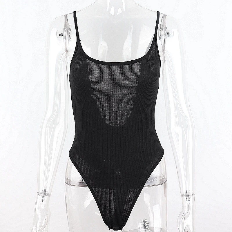 Summer Fashion Short Rompers Overall 2021 Summer Women Black Sexy Strap Hollow Out Bodysuit Tops Bodycon Pearl Chain Backless
