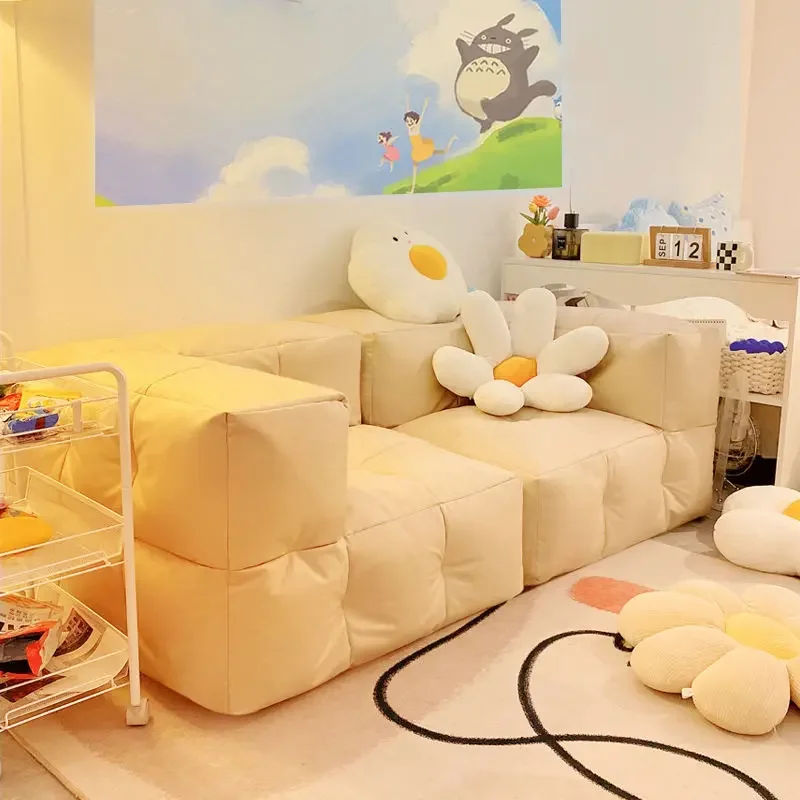 

Tatami Bean Curd Couch Recliner Floor Seat Armchair Lazy Sofa Corner Comfy Sectional Sofa for Small Apartment