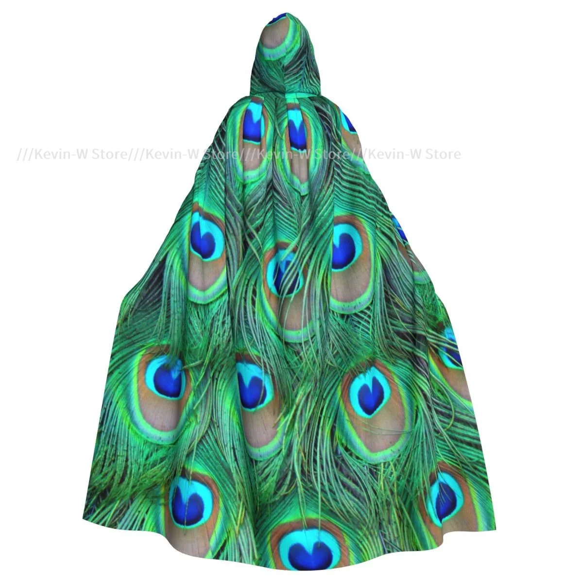 

Hooded Cloak Unisex Cloak with Hood Peacock Feather Print Cloak Vampire Witch Cape Cosplay Costume