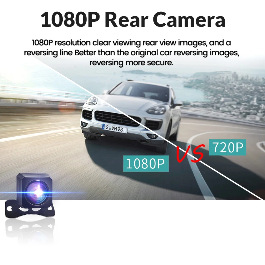 1080P HD Waterproof Digital Signal 2.5MM 4 Pin Night Vision Rear View Camera 6/10 Cable for A20P/A37/A37P/A38/A45