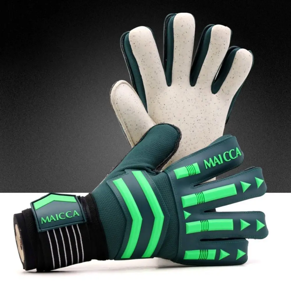 

Нескользящие перчатки для вратаря, амортизирующие латексные перчатки для защиты пальцев, регулируемые износостойкие перчатки для вратаря по футболу для взрослых
