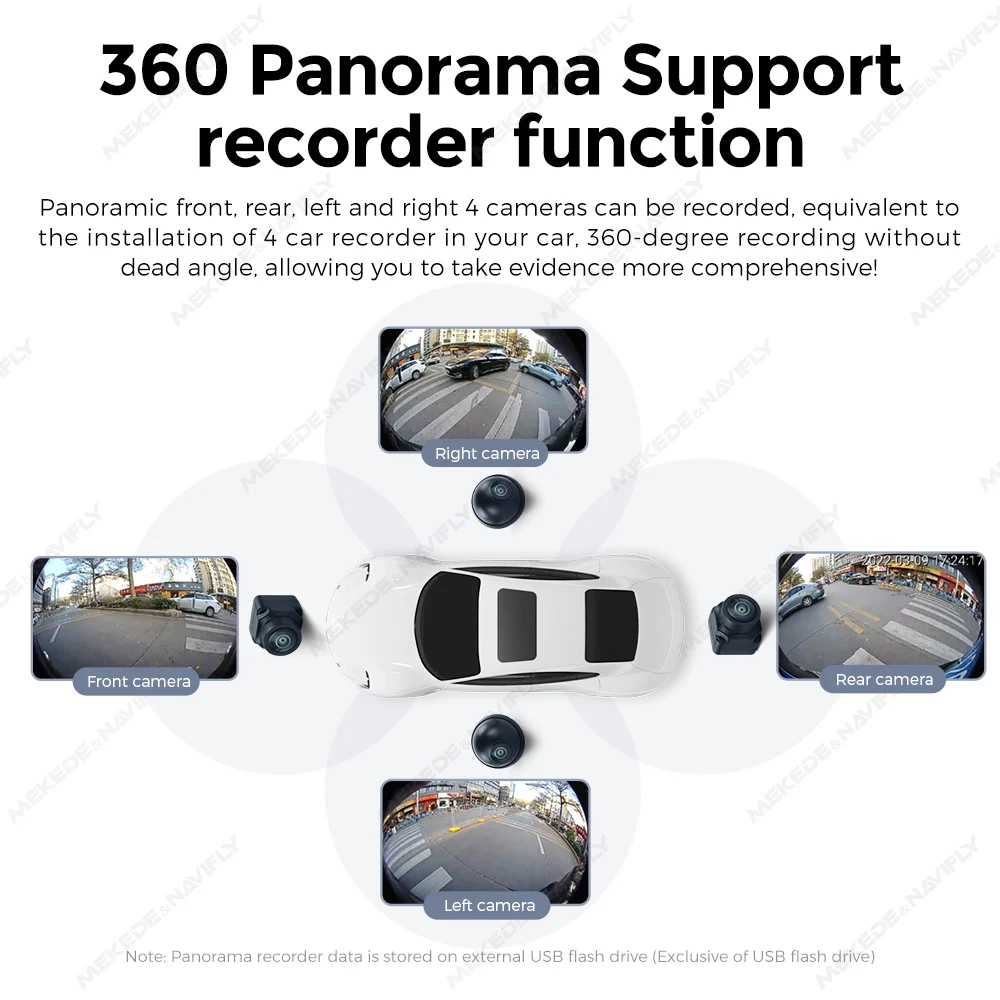 360&deg; Panoramic Camera For SONY 307/AHD 1080P IP68 waterproof Android Car Radio
