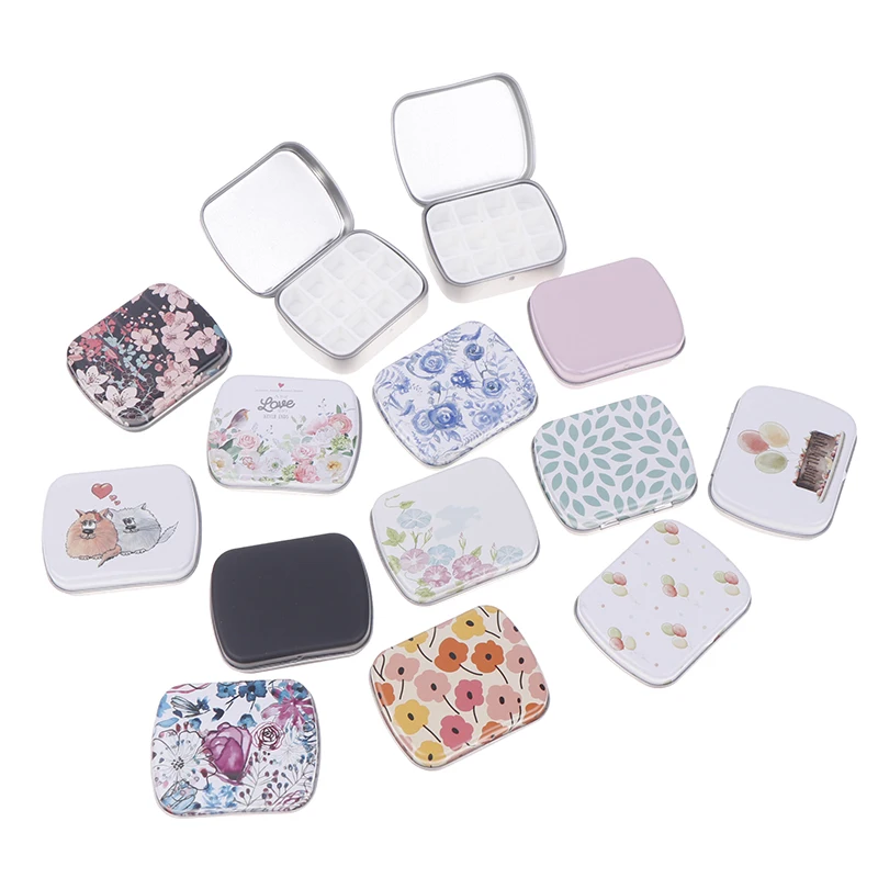 Portable Empty Watercolor Tin Box 12 Grids Mini Watercolor Paint Palette paint tray watercolor palette Travel Painting Paint Tray Art Supplies For Artists