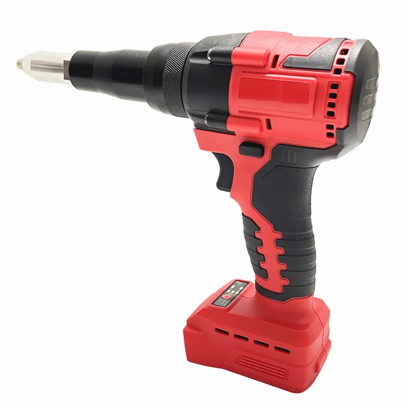 Fit for Milwaukee 18V Battery Brushless Electric Riveter Gun 2.4-4.8mm Cordless Rivet Gun With LED Light Automatic Riveting Tool