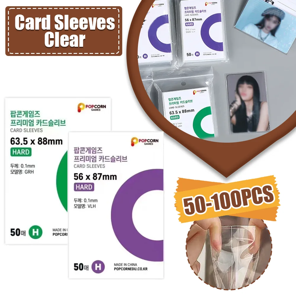 Korea Card Sleeves Clear Acid Free 50/100PCS photocard protector