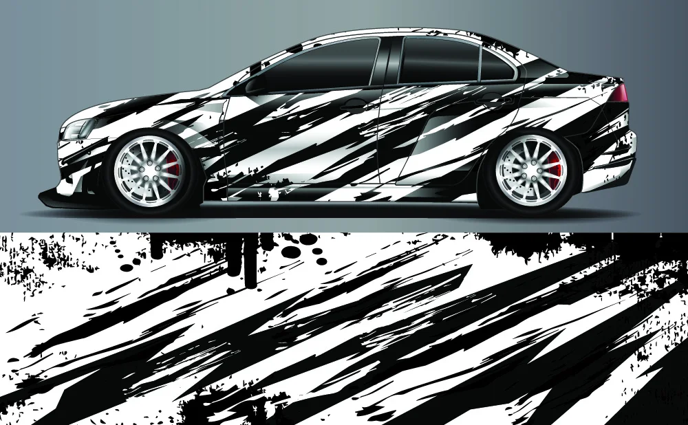 Auto Aufkleber Grafik Vinyl Wrap Vektor Bild von modernen Design Auto  Tuning Aufkleber Racing Wrap Aufkleber hohe Qualität - AliExpress