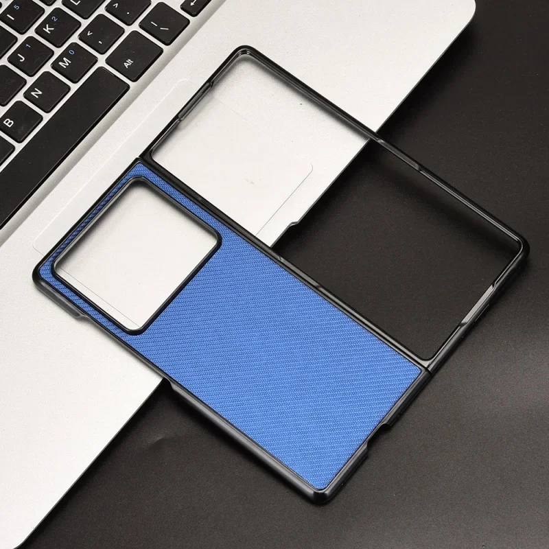 Premium Carbon Fiber Leather Folding Protective Case - Sleek and Durable Design