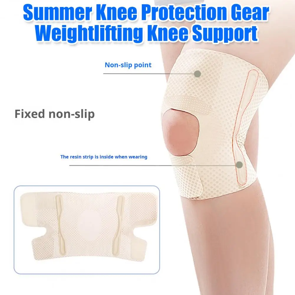 Thin Knee Pad Summer Knee Gear High Elasticity Unisex Brace with Ultrathin Breathable Fabric for Sports