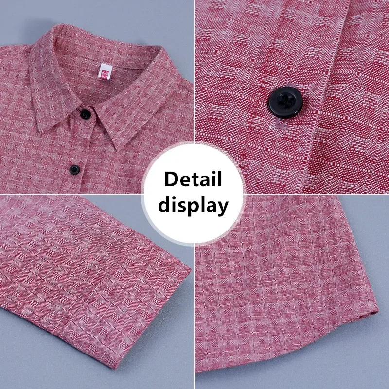 قميص نسائي بأكمام طويلة ، بلوزة كاجوال متعددة الاستخدامات ، قطن خالص ، بياقة قابلة للطي ، موضة كورية ، جديدة ، للربيع والخريف