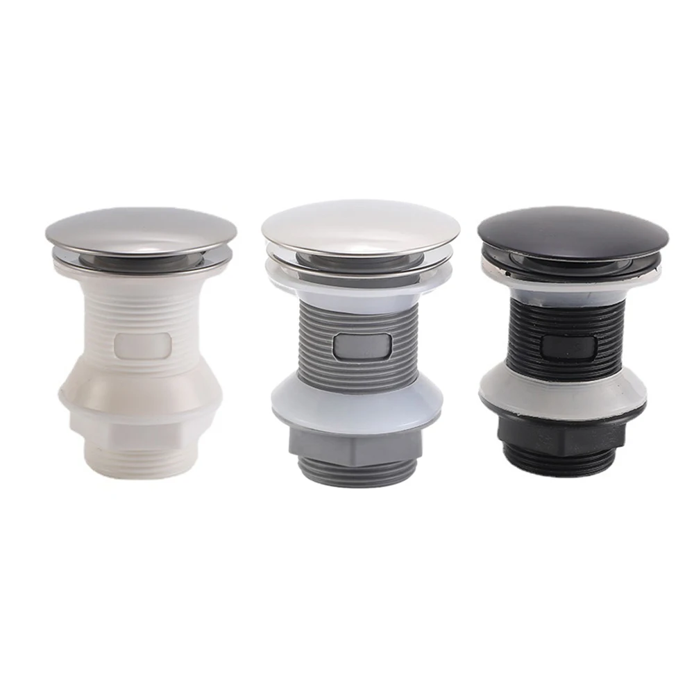 PP Basin Drain Bathroom Sink Pop Up Push Open Waste Filter Stopper Set Black Washbasin Hose Accessory Toilte Renovation drain filter drain stopper basin drain stopper silicone drain stopper drain strainer bathroom sink stopper bathroom sink plug washbasin drain plug basin sink drain sink drain pipe set