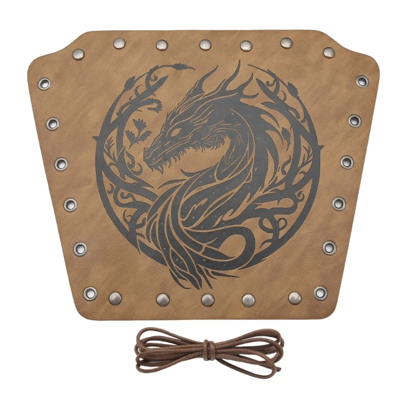 Cosplay Arm Armour Vintage Embossed Dragon Arm Guards Cosplay Costume PU Leather Bracers Dropship
