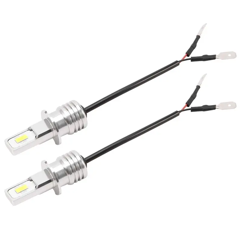 4개 H3 슈퍼 브라이트 LED 헤드라이트 안개등 운전등 전구 키트 6000K 화이트 10W