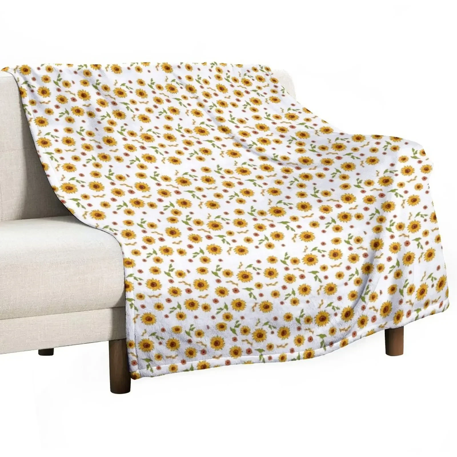 Sunflower Pattern Throw Blanket Hairys Decorative Sofa For Sofa Thin Summer Blankets