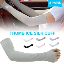 

2PCS Unisex Cooling Arm Sleeves Cover Cycling Running UV Sun Protection Outdoor Nylon Cool Arm Sleeves Hide Tattoos for Cycling