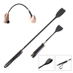 Cowhide Horse Whip Leather Equestrian Whips Teaching Training Riding Whips Racing Riding Crops for Outdoor Equestrian