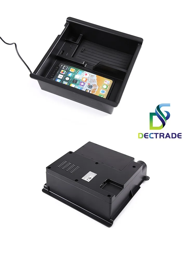 DECTRADE 10W QI Wireless Charger Car Center Console Phone